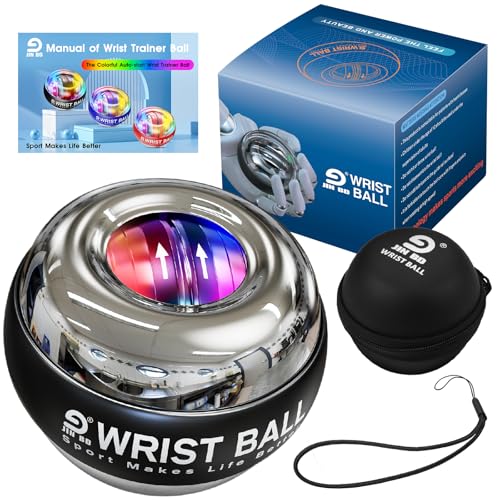 JIN BD Auto-Start Wrist Ball – GYRO Ball Trainer - color: Silver-Metal