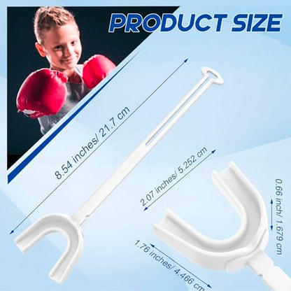 Dunzy 20 Pcs Football Mouth Guards with Strap Bulk - color: White, size: Youth
