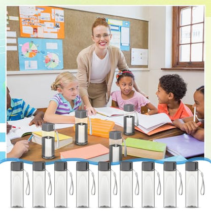 Mifoci 20 Pack 17 oz Plastic Water Bottles, Grey, Rectangle - color: Grey
