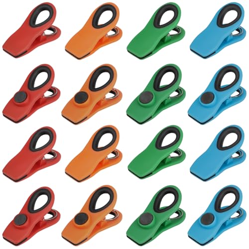 Chip Clips, Magnetic Bag Clips with Air Tight Seal for Food Storage, 16 Pieces, Multicolor - color: 16 Pack Multicolor