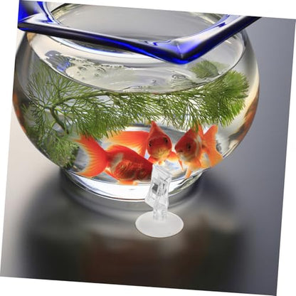 Garneck Aquarium Fodder Clamps 5pcs Easy Install/uninstall Fish Tank Feeder Clips Suction Cups