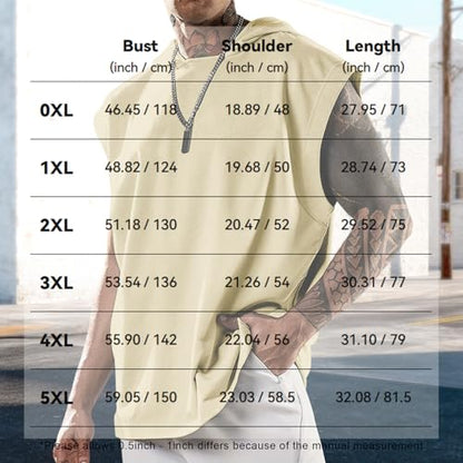 domirica Mens Relaxed Hooded Tank Tops Abstract Print Crewneck Casual Breathable Summer Fitness Sleeveless Shirt - color: Black, size: X-Large