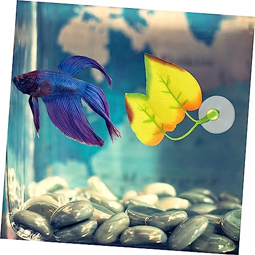 BESPORTBLE Fish Tank Decorative Betta Fish Leaf Pad Lightweight Resting Bed Lifelike Hideaway Aquarium Decoration to Rest and Play