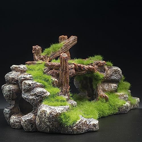 Aquarium Decoration Resin Tree Bridge Ornament for Desktop Living Room Decor
