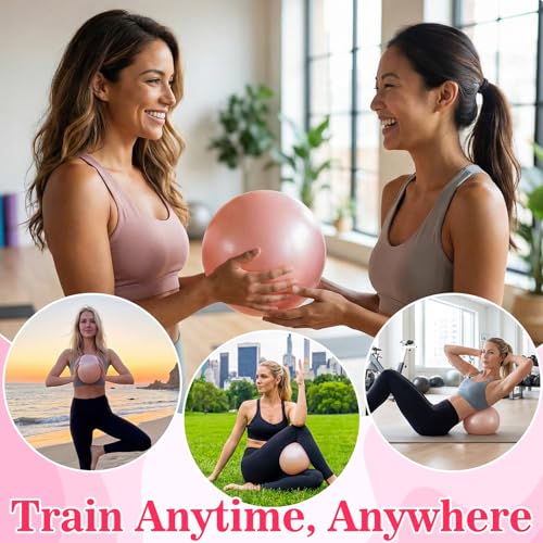 Aoriher 10 Pcs Small Pilates Ball Bulk 9 Inch Mini Yoga Ball - color: Champagne
