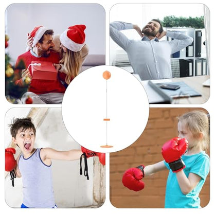 Boxing Reflex Ball Punching Bag Stand Reflex Trainer Hand-Eye Coordination | Standalone for Kids Adults Teens Home Gym Boxing Training Speed Cardio Fitness Workout Dexterity Exercise Equipment - size: 110cm