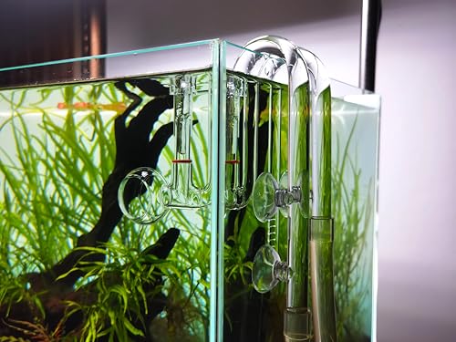 Glass Lily Pipe Spin Outflow with Surface Skimmer for Aquarium Planted Tank (13mm for 12/16mm (1/2'' i.d.) tubing) - size: 13mm for 12/16mm (1/2'' i.d.) tubing