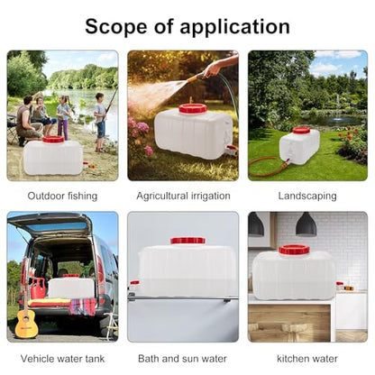 13.2 Gallon Water Tank with Faucet, Water Storage Container for Camping, Portable First Aid Water Storage for Outdoor Hiking, RV, Autonomous Driving Tour, 23.6 x 13 x 13.7in - size: 23.6 x 13 x 13.7in