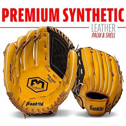 Franklin Sports Field Master Baseball Glove - color: Tan, style: 12.5" - Basket Web