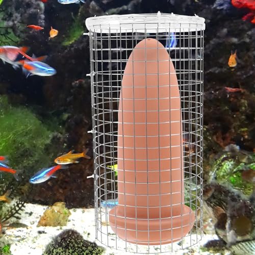 Hemobllo Fish Spawning Barrel 9X4X4 Inch Breeding Bucket for Angelfish and Shrimp Aquarium with Easy Clean Design and Decorative Use - size: 23X11X11CM