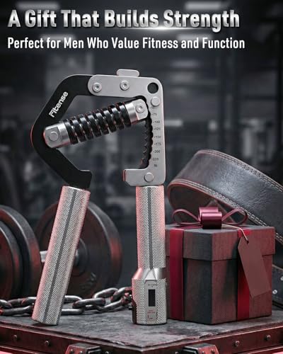 Fitense Grip Strength Trainer - Adjustable Hand Gripper Strengthener 8 Levels 50-225 lbs with Counter, Hand Grip Exerciser Wrist Strengtheners, Forearm, Finger & Hand Strength Training for Athletes, Climbers & Rehabilitation