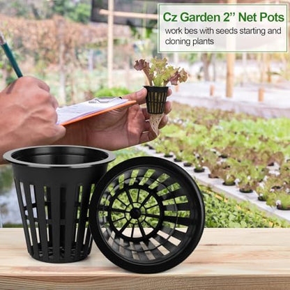 25-Pack 3-Inch Net Cups with 20 Plant Labels - Perfect for Aquaponics, Mason Jar Hydroponics, Kratky Method, and Orchid or Vegetable Gardening - Durable Slotted Mesh Insert for Optimal Growth