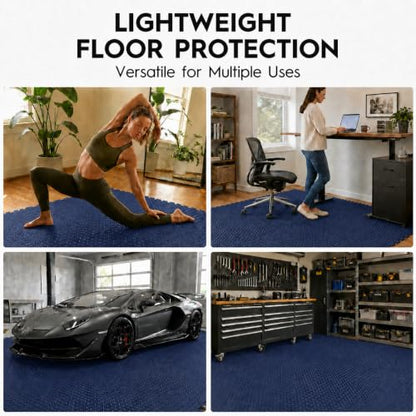 18 Pcs EVA Foam Floor Tiles, Puzzle Exercise Mat Set for Gym - color: Deep Ocean Blue