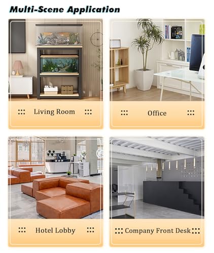 Fish Tank Stand,Extra Large Fish Tank Stand & Reptile Cabinet - Multi-Aquarium Rack for Office, Home & Exhibitions - Commercial Terrarium Table with Anti-Slip Mat & Durable Shelves