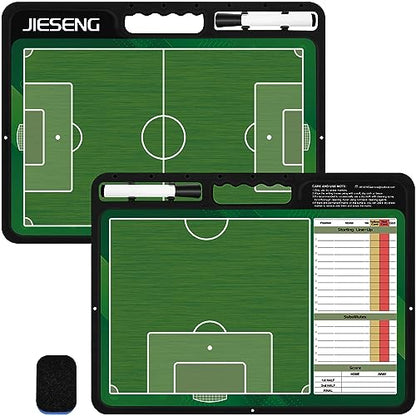 Soccer Dry Erase Coaching Board for Coaches Lineup Board with Marker