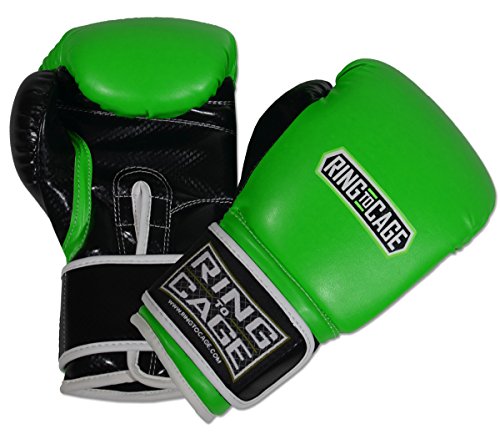 Gym Training Stand-Up Boxing Gloves - color: Neon Green, size: Large weighs 16oz