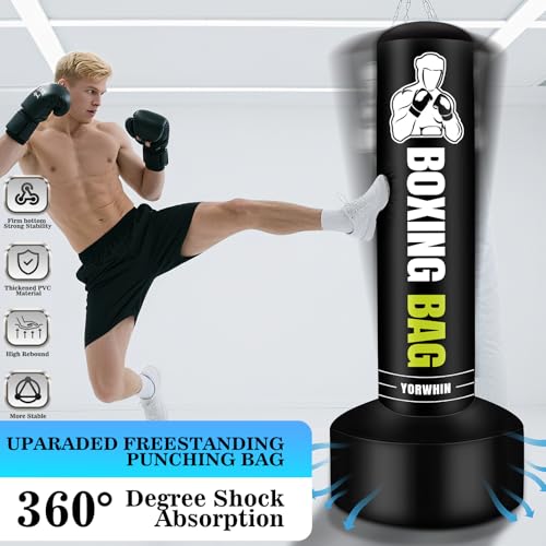 Heavy Freestanding Punching Bag for Adults, 70'' Standing Punching Bag