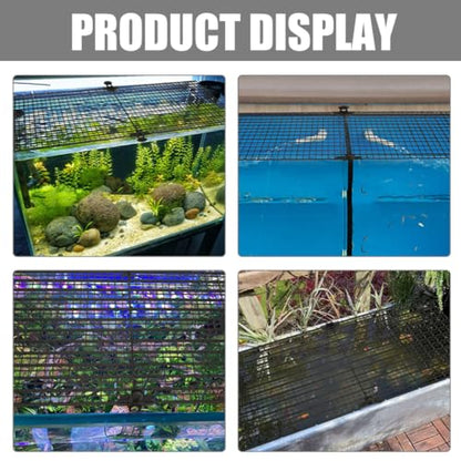 SUPVOX 4sets Aquarium Separator Divider Plastic Grid Isolation Panels for Fish Tanks Pet Cages Fish Escape Prevention Clamps Included