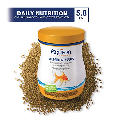 Aqueon Goldfish Fish Food Slow Sinking Granules, 5.8 Ounce, 100106053 - size: 5.8 Ounce (Pack of 1)