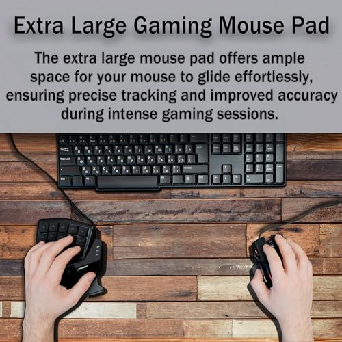 Computer Desk Pad, Gaming Mouse Pad Large Mousepad, The Mousepad Non-Slip Rubber Base Waterproof with Stitched Edges, 35.4 X 15.7 inch for Work/Game/Office/Home Old Wood Plank Background - color: Old Wood Plank Background