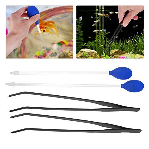 BESPORTBLE 4pcs Aquarium Fish Tank Cleaning Tool Pipette Tweezers Gravel for Easy Waste Removal Safe for Fish and Corals