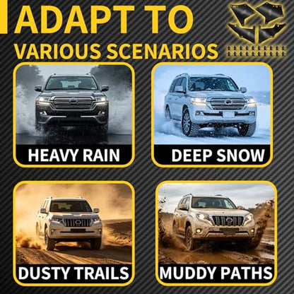 Splash Guard Fender Liners Shield with Clips | Premium PVC material. Precise fit for 4Runner 03-09, FJ Cruiser 07-14, Prado 03-19. Shields mud, water, debris. - color: for Toyota 4Runner (2003-2009), FJ Cruiser