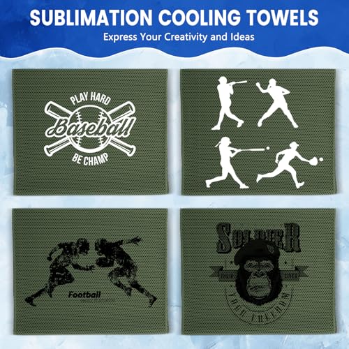 Hosuly 100 Pack Cooling Towels, 40"x12" - color: Olive Green