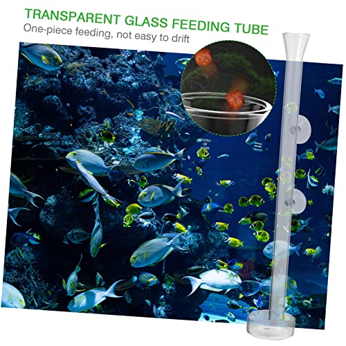 1set Shrimp Feeder with Shrimp Tray Glass Aquarium Device for Fish Tanks High Design for Enhanced Aesthetics - size: 6X6X25CM