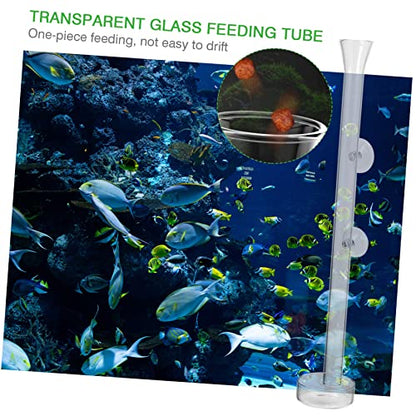 1set Shrimp Feeder with Shrimp Tray Glass Aquarium Device for Fish Tanks High Design for Enhanced Aesthetics - size: 6X6X25CM