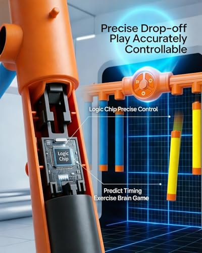 Reflex Challenge Game, Hand Eye Coordination Training Reaction Training Toy, 3 Adjustable Speed Modes, Fun Catch Falling Sticks Game for Kids and Adults