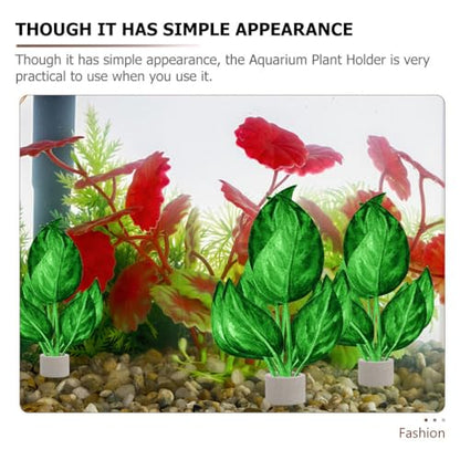iplusmile Aquarium Plant Holder Rings 1.77In Ceramic – Weighted Anti-Float Secure Fixing – for Fish Tanks Freshwater Aquariums Shrimp Tanks for Live Aquatic Plants Grass Decor