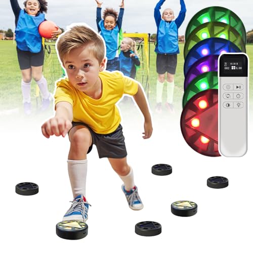 Sports Agility Lights Training-6 Modes,Reaction Training Light,Portable Fitness Lights Trainer, Improve Speed, Agility & Reaction Time Training Kit-Design Different Targeted Training
