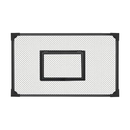 Aquarium Anti Jumping Net with Feeding Window, Cuttable Fish Tank Top Screen Lid Cover for Pet Safety Protection - size: 90x60cm
