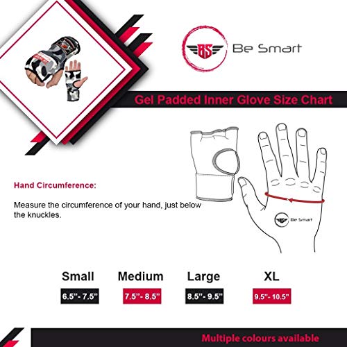 Gel Inner Hand Wraps Boxing Gloves Bandages Muay Thai, MMA, UFC, Kick Boxing Protective Gear Pair - color: Black/ Pink, size: Small