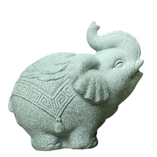 livelyfish Aquarium Elephant Statue Fish Tank Decorations Asian Foo Dog Statue Sculpture Feng Shui Ornaments for Pet Betta Fish Rest Fish Tank Decor, E