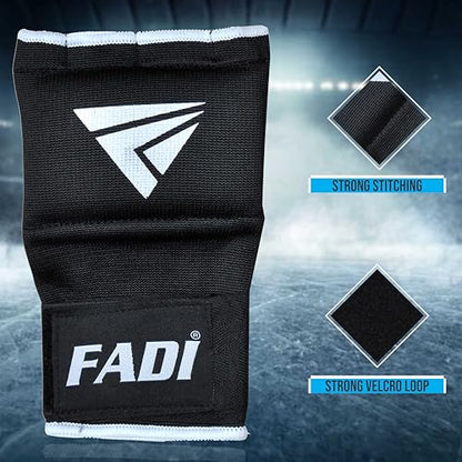 Quick Hand Wraps - Padded Knuckle Protection for Boxing Gloves, MMA, Kickboxing, Muay Thai - Quick Wraps for Men & Women - size: Small-Medium