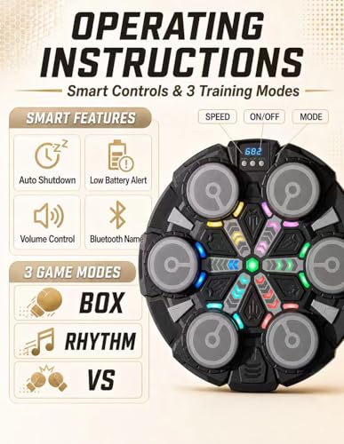 Smart Musical Boxing Machine with Gloves for Stress Relief - size: Small