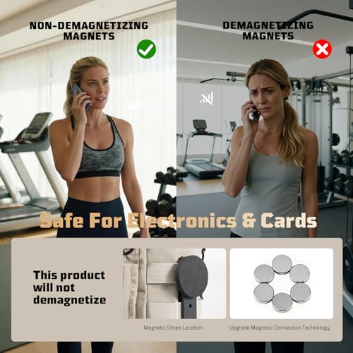 1TG Tactical Magnetic Gym Bag for Men and Women, Beige - color: Beige