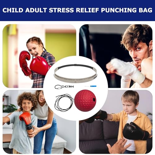 Boxing Reflex Ball Punching Speed Reaction - color: red hard ball