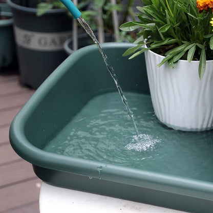 Garden Tidy Tray, Multifunctional One Piece Potting Tray for Seeding, Mixing, Growing and Pot Storage, Succulent and Cactus Soil Potting Mix Tray 23"x16.4"x4.3",Green - color: Green