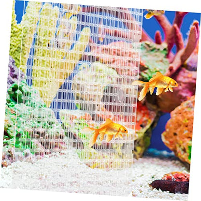 ibasenice 4pcs Aquarium Divider Isolation Board Cups Fish Tank Separator Transparent Cuttable Grid Plate for Breeding and Separation Material