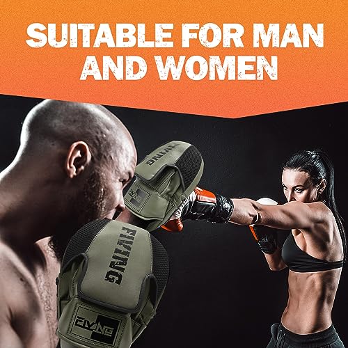 Boxing Pads Punching Mitts for Muay Thai,Punching,Sparring,Training - color: Olive Green