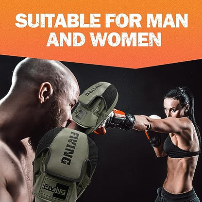 Boxing Pads Punching Mitts for Muay Thai,Punching,Sparring,Training - color: Olive Green