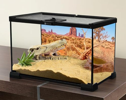 72X24 Inch Withered Tree & Rock Desert Terrarium Backdrop - Arid Sandstone Habitat Background Durable Polyester Reptile Tank Decor for Dry Climate Species - size: 72X24in