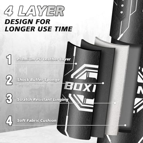 Filled Punching Bag for Adults, 4FT Boxing Bag with Sponge Filler & Gloves - style: Octagon