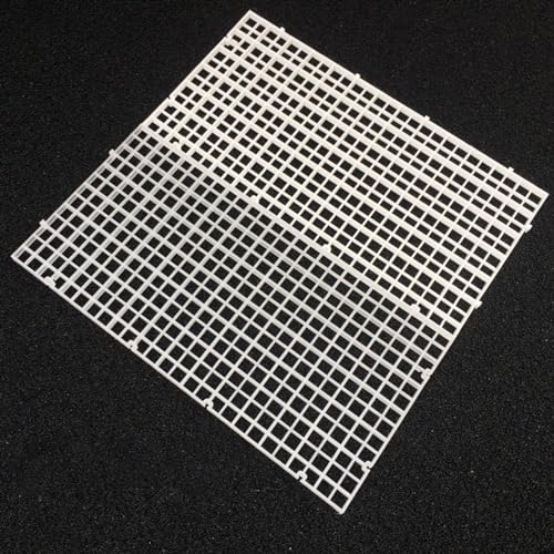4pcs Aquarium Lid Hood Fish Tank Top Cover Terrarium Lid Plastic Grid Panel Egg Crate Grate with 6 Aquarium Glass Cover Board Clip Fish Tank Lid Anti-Jumping Net Cover (Black,11.6*11.6inch)