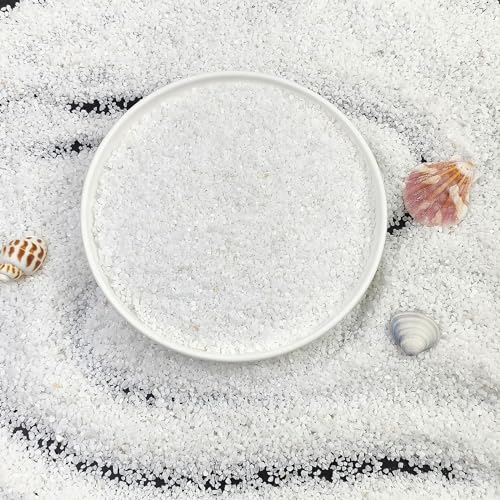 5 lbs Aquarium White Sand, 0.8-2 mm Mini Aquarium Gravel. Coarse Sand for Fish Tank, Paintings, Succulent Plants Potted, Fire Pits, Candle, Vase Filler and Crafts - color: White, size: 5 LB
