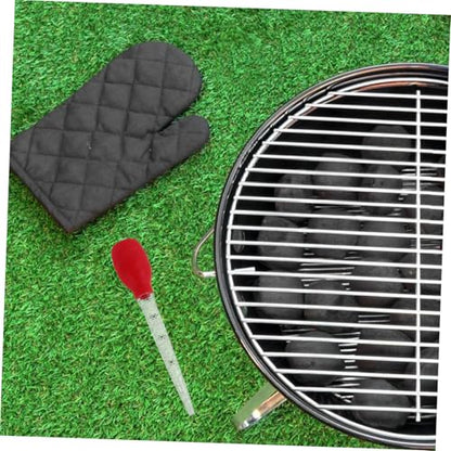 Silicone Turkey Baster with Integrated Cleaning Brush Transfer Pipette for Basting Marinating Turkey Beef Chicken and Fish Cooking Tool for Home Baking and Grilling