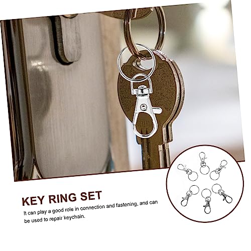 Alloy Dog Clips 100 Sets Key Rings for DIY Making
