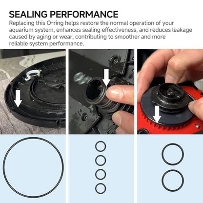 O-Ring Seal kit for FX5/FX6 Aquarium Cartridge Filter Compatible with Fluval A-20207, A-20210, A-20212 Replacement Parts